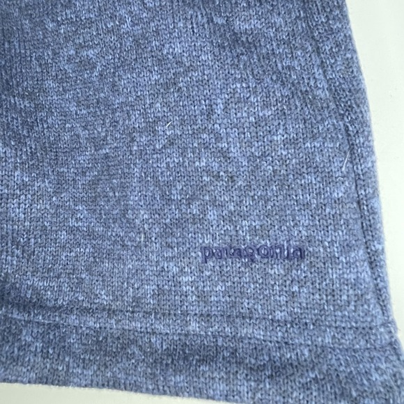 Patagonia Women's Small Better Sweater Long Coat Jacket Fleece Blue Zip Button - Picture 11 of 16